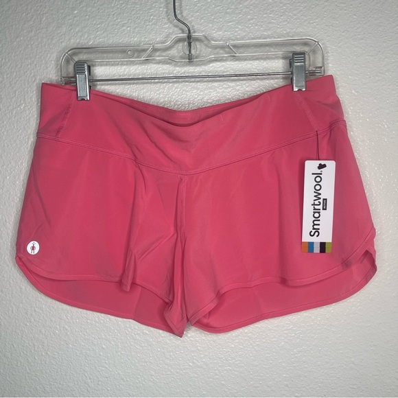 SmartWool Active Lined Shorts Built-In Briefs Guava Pink Size Medium Sport - Picture 1 of 3